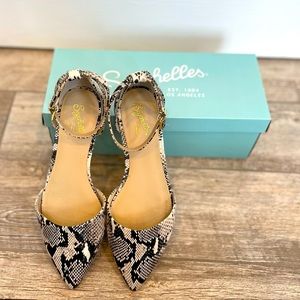 Sychelles Black White Python Flat